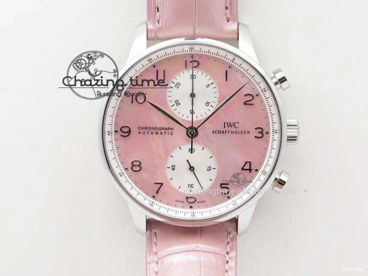 MIROTIME 0423 Portuguese Real PR IW500127 RG ZF 1:1 Best Edition Grey Red Dial On Brown Leather Strap A52010 V AllSeason 7331